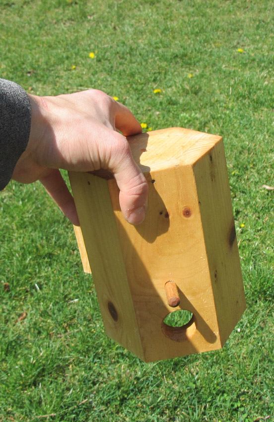 Easily clean out a birdnest from a birdhouse